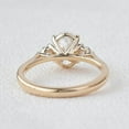 thumbnail image 3 of solitaire jewels 1.3CT Oval Moissanite 3 Stone Engagement Ring For Women, 14K Yellow Gold, 3 of 6