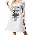thumbnail image 2 of Vestido sin mangas divertido retro de cumpleaños de octubre de 1973 vintage premium Ropa femenina Vestidos formales para ocasiones especiales Vestido, 2 of 7