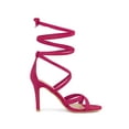 thumbnail image 7 of BLISSFUL STEP Women's Lace Up Heel Stiletto High Heels Sandals Hot Pink 7.5, 7 of 7