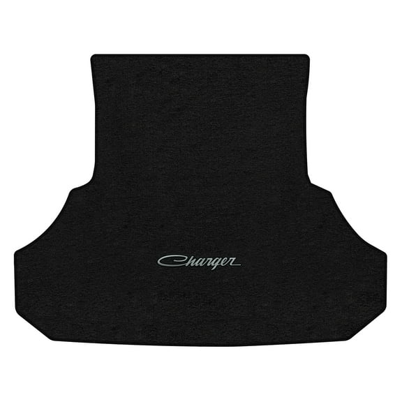 Lloyd Mats LogoMat Custom-Fit Carpet Trunk Mat for 2013-2023 Dodge Charger w/o Subwoofer, Charcoal