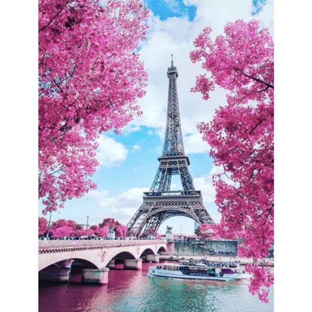 Bordado París Torre Eiffel punto de cruz completo 11CT DIY impreso Kits decoración del hogar FLhrweasw Nuevo