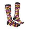 thumbnail image 3 of Picia Women Crew Soft Moisture-wicking Socks Fox Face Pattern Design Cotton Socks, One Size fit All, 3 of 9