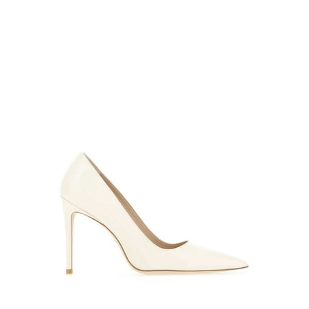 

Ivory leather Stuart 100 pumps