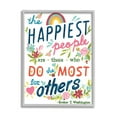 thumbnail image 5 of Stupell Industries Happy People Do Most for Others Phrase Whimsical Florals,16 x 20,Designed by June Erica Vess, 5 of 5
