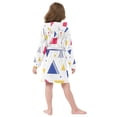 thumbnail image 7 of FORMRS Niños Bathrobe Unisex Hooded Robe Soft Plush Pajamas Sleepwear, Size 2-3T, Simple Triangles, 7 of 7