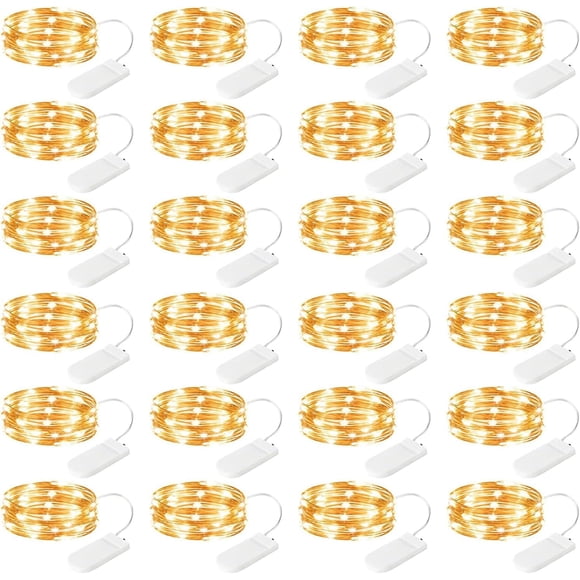 Guirnalda de luces Rivokeer, 24 unidades, 7 pies, 20 LED, impermeables