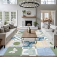 thumbnail image 3 of 5'x7' Area Rugs, Spring Floral Checkered Indoor Outdoor Area Rug for Living Room Bedroom, Sage Green Daisy Buffalo Plaid Washable Bathroom Rugs Kitchen Floor Carpet Mats Home Decor Aesthetic, 3 of 8