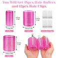 thumbnail image 3 of Self Grip Rollers Hair Curlers 30Pcs Set with 18Pcs Hair Roller 3 Sizes (6 Large Rollers, 6 Medium Rollers and 6 Small Rollers) and 12 Clips for Long Medium Short Hair Volume, 3 of 14