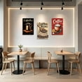 thumbnail image 4 of Hieng 3 Pieces Coffee Wall Art Coffee Bean and Pot Pictures Vintage Bread Food Canvas Prints Cafe Sign Paintings for Kitchen Decor Unframed, 4 of 6