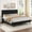 Black, variant on Queen Bed Frame with Adjustable Headboard, Velvet Upholstered Platform Bed Frame Queen Size, Strong Wooden Slats, No Box Spring Needed, Easy Assembly, White