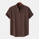 thumbnail image 1 of pstuiky camisetas camisas para hombre, Camisa hawaiana informal de manga corta con cuello alto y botones para hombre camisetas de hombre m, 1 of 6