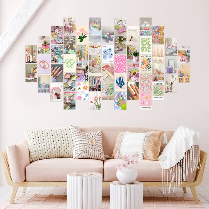 ANERZA 200 PCS Danish Pastel Room Decor, Wall Collage Kit Aesthetic  Pictures, Posters for Room Aesthetic, Cute Bedroom Photo Wall Decor for  Teen