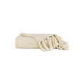 thumbnail image 5 of Comfort Canopy - Ultra Soft Slub-Yarn Basketweave Natural Throw Blanket with Fringed Edges, 5 of 6