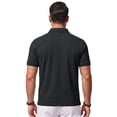 thumbnail image 5 of LNZGNM Men's Polo Shirt Golf Quick Dry Performance Short Sleeve Moisture Wicking Athletic Polo Collared Tennis T-Shirt,Black (L), 5 of 5