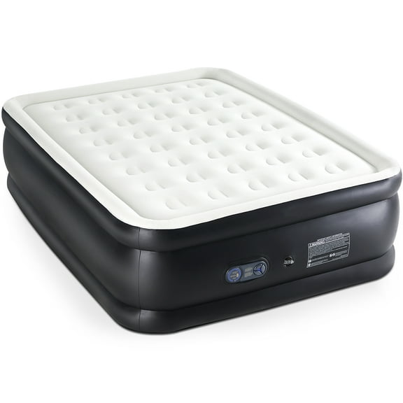 Air Mattress - 18" Inflatable Blow Up Mattress Airbed with Built-in High Capacity Pump, Double Height, Adjustable, Non-Slip Bottom Design - Queen(18inch)