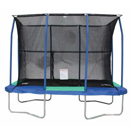 JumpKing Rectangular 7 x 10 Foot Trampoline, with Safety Enclosure,