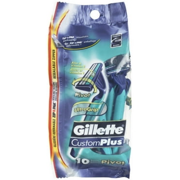 Gillette Custom Plus Pivot Disposable Razors 10 ea (Pack of 2)
