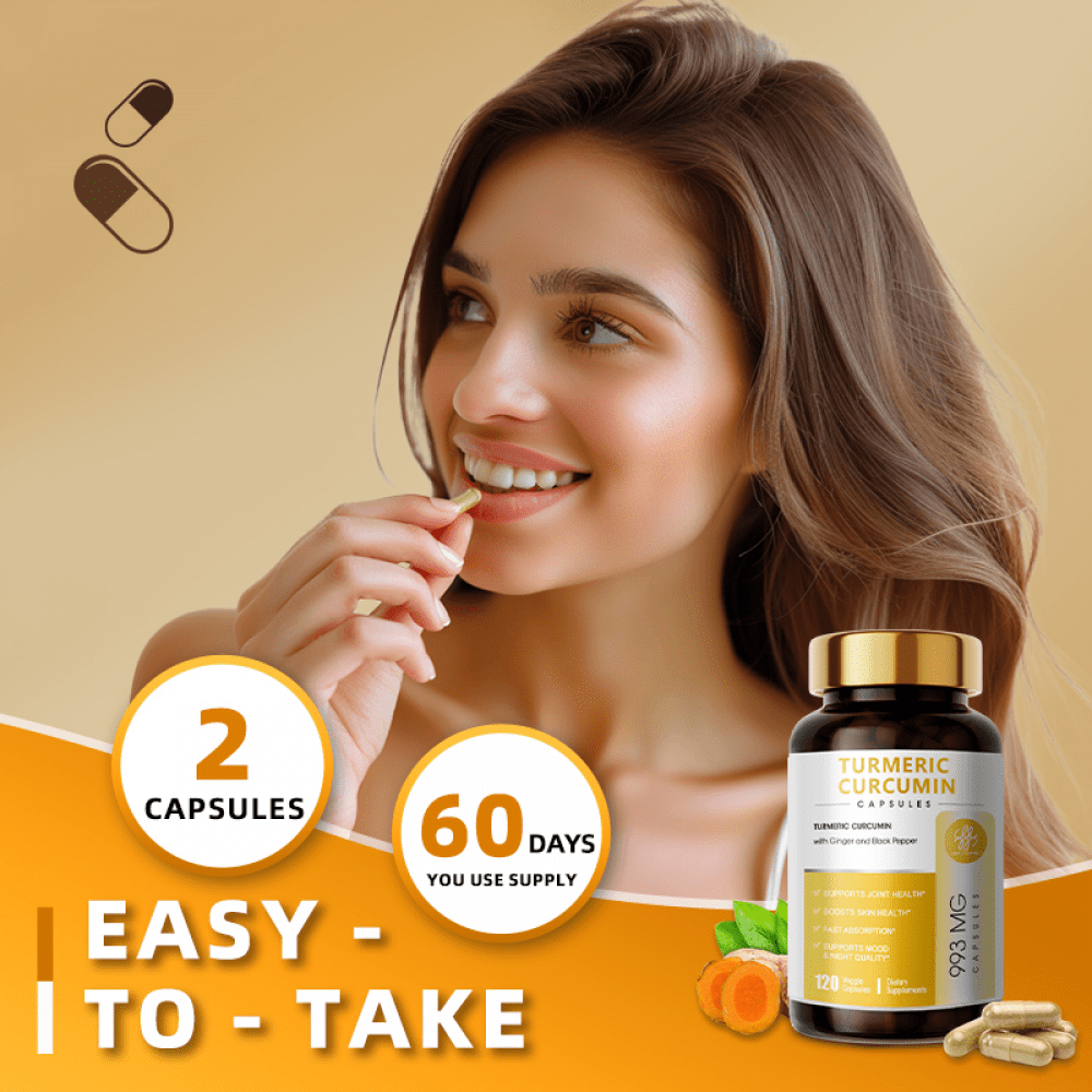 Turmeric Curcumin with Black Pepper Extract - High Absorption Ultra Potent Turmeric Supplement with 95% Curcuminoids - Daily Joint and Immune Health Support - Vegan, Non-GMO, 120 Ct