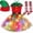 b2-Red, variant on JAJAHO Girls Light Up Christmas Elf Tutu Set, Sleeveless Rainbow Tulle Dress With Elf Hat, Striped Socks & LED Light Strip, Kids Xmas Party Outfit