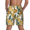 thumbnail image 4 of Goofa Yellow Tulips Printed Men's Swim Trunks Board Shorts Quick Dry Mens Swimming Trunks with Compression Liner,Breathable Fit Hawaii Beach Shorts-3X-Large, 4 of 9