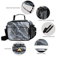 thumbnail image 4 of Gray Gardient Marble Insulated Lunch Bag Portable Cooler Bag Mommy Bag Large Capacity 6L, 4 of 9