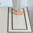 thumbnail image 2 of Unique Bargains Machine Washable Kitchen Rug Non-Slip Kitchen Runner Rugs Floor Mats Brown 18" x 48", 2 of 6
