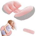thumbnail image 1 of Almohada de Embarazo Mujer Maternidad con Cintura Ajustable para Dormir, Almohada Corporal Portátil con Funda Algodón Extraíble Lavable Transpirable, Cojín Apoyo para Espalda Pierna, Regalo Nueva Mamá, 1 of 6