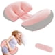 thumbnail image 1 of Almohada de Embarazo Mujer Maternidad con Cintura Ajustable para Dormir, Almohada Corporal Portátil con Funda Algodón Extraíble Lavable Transpirable, Cojín Apoyo para Espalda Pierna, Regalo Nueva Mamá, 1 of 6