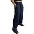 thumbnail image 2 of Mens Loose Fit Sweatpants Baggy Wide Leg Pants Athletic Joggers Drawstring Waist Casual Comfort with Pockets 2026 Dark Blue S, 2 of 9