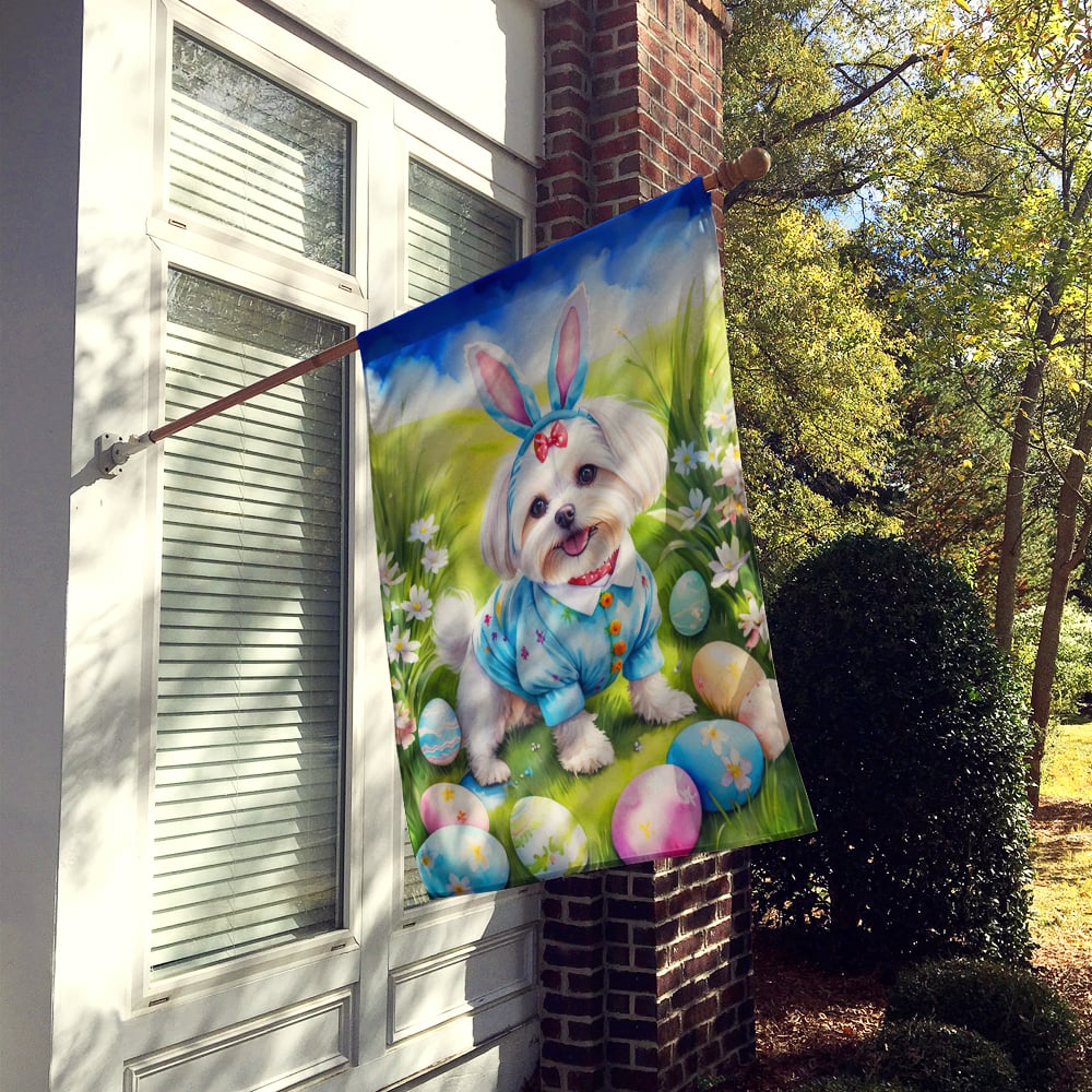 Maltese Easter Egg Hunt House Flag 28 in x 40 in