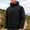 Black, variant on Mens Lightweight Jackets Casual Fashion Solid Color Windbreaker Hooded Raincoat Jacket Long-Sleeved Hooded Zipper Pocket Stormtrooper Jacket