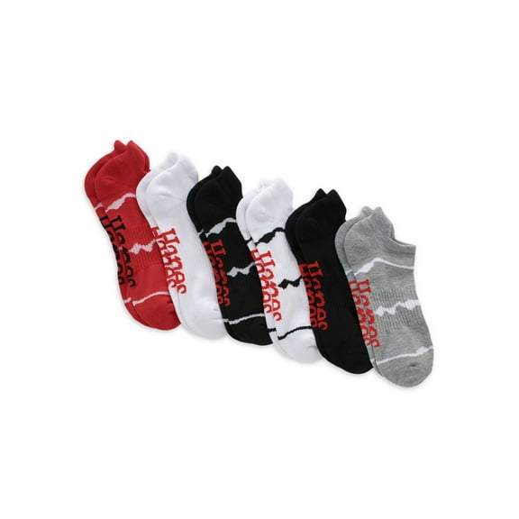 Hanes Originals Men's Heel Shield Socks, Moisture Wicking, 6-Pair Pack