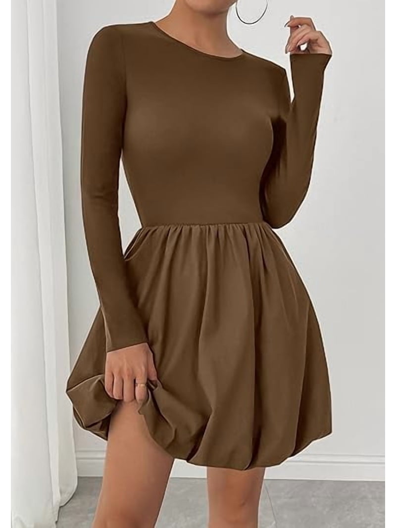 knee length dresses for ladies Vera Short Party Dress with Long Sleeves main image 0