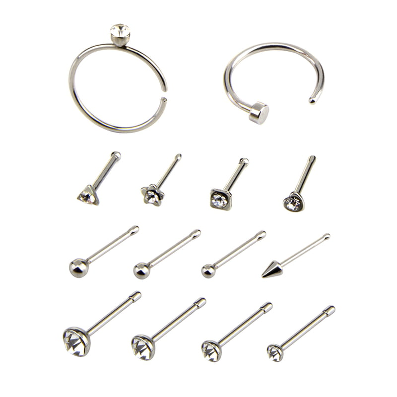 Details about   Nose Nostril Ring Stud Hoop Stainless Steel Body Piercing Jewelry Ornaments Gift