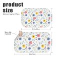 thumbnail image 3 of Pioneer Flower Floral Print Pattern Bath Mat Set Of 2,Non-Slip Rug for Bathroom,Kitchen,Bedroom,Entrance, 30x17 and 23.5x15.7 Inches, 3 of 5
