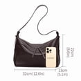 thumbnail image 6 of Genuine Leather Hobo Bag, Women's Grainy Underarm Shoulder Crossbody Purse, 6 of 9