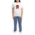 thumbnail image 4 of CafePress - A Product Of Louisiana Pajamas - Women's Short Sleeve Print T-Shirt and Pants Light Cotton Pajama Set, 4 of 7