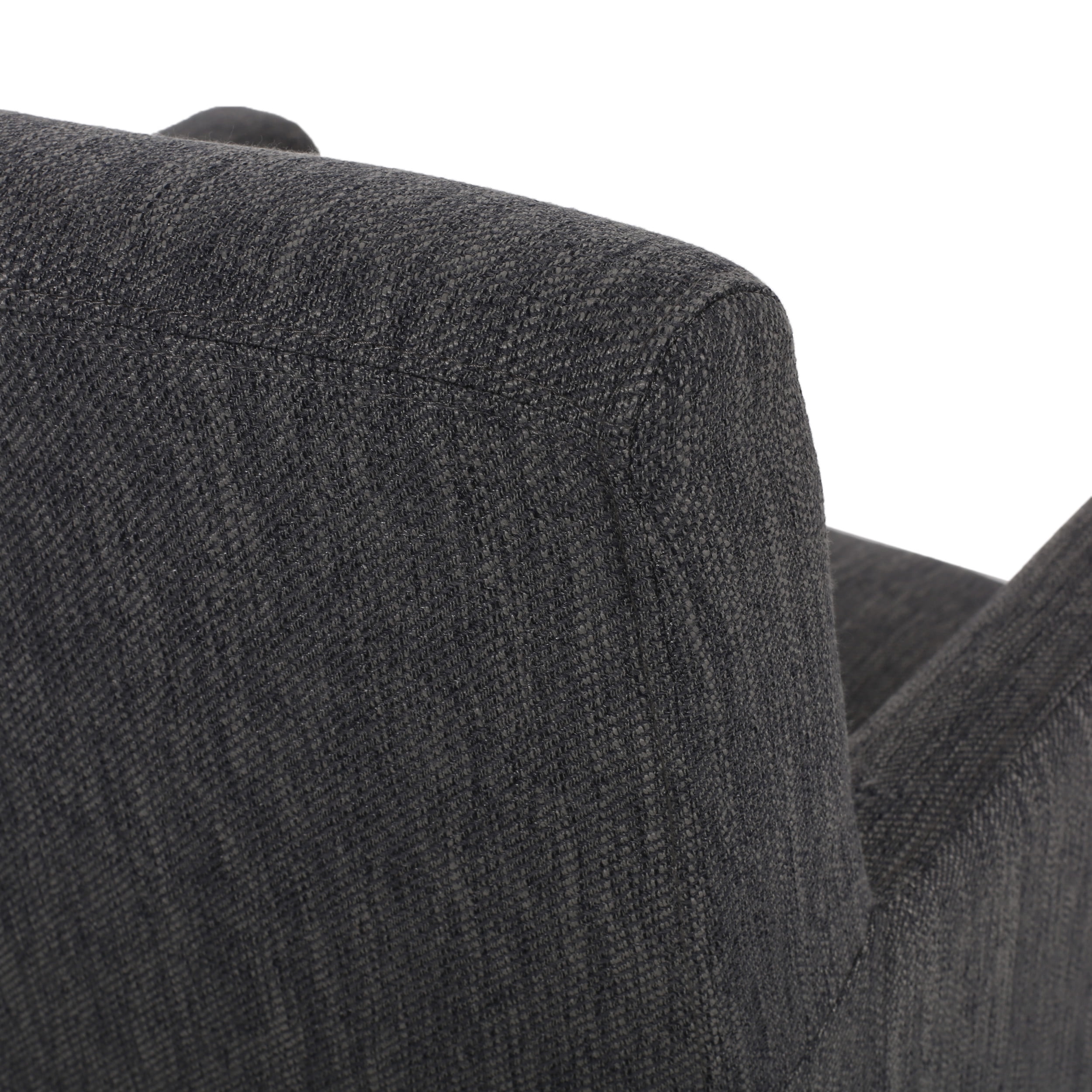 Noble House Deville Indoor Fabric Upholstered Wood 30.5 inch Barstools, Set of 2, Charcoal and Gray