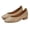 Khaki, variant on Fnooota Womens Slip On Flats, Office PU Soft Sole Square Toe Non-slip Dress Shoes Brown Size 6.5