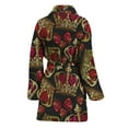 thumbnail image 2 of Embroidery Crown Pattern Women Bathrobe One Size Univeral Fits Fashion Lightweight Plush Fleece Long Robe For Women, 2 of 3