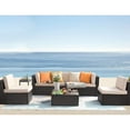 thumbnail image 2 of Vineego 6 Pieces Outdoor Patio Furniture Sets Wicker Sectional Sofa PE Rattan Conversation Sets with Cushions, Beige&Orange, 2 of 4