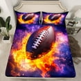 thumbnail image 2 of Castle Fairy Teens American Football 3pcs Twin Sheet Sets,Ball Game Twin Fitted Sheet,Sport Theme Breathable Flat Sheet,Super Cozy Room Decor, 2 of 7