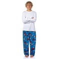 thumbnail image 2 of Peanuts Snoopy Holiday Doghouse Christmas Lights Plush Fleece Men's Pajama Pants w Adjustable Waistband & Side Pockets, 2 of 7