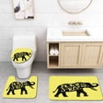 thumbnail image 1 of ABPHQTO Elefante Sketchy Elefante Silueta Nacido Para Ser Libre Dibujo De Frase Inspiradora Amarillo Juego de alfombras de baño de 3 piezas Alfombra de baño Alfombra de contorno y tapa de inodoro ABPHQTO Cont-CHAPPLE-27497, 1 of 2