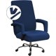 thumbnail image 2 of Funda de silla oficina resistente al agua estirable Cubierta de asiento dividida  Azul marino L Gloria  Fundas traseras marrones, 2 of 8