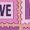 DESERT PINK, variant on Instant Message - Purple Stamp Grid - Youth Girls Fitted Short Sleeve T-Shirt
