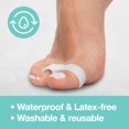 ZenToes Toe Separators with 2 Loops Pack of 4 Soft Gel Bunion Correctors White