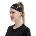 thumbnail image 6 of Yiaed Crescent and Stars Print Sports Headbands,Moisture Wicking Workout Headband, Sweatband Headbands for Running,Cycling for Women and Men, 6 of 8