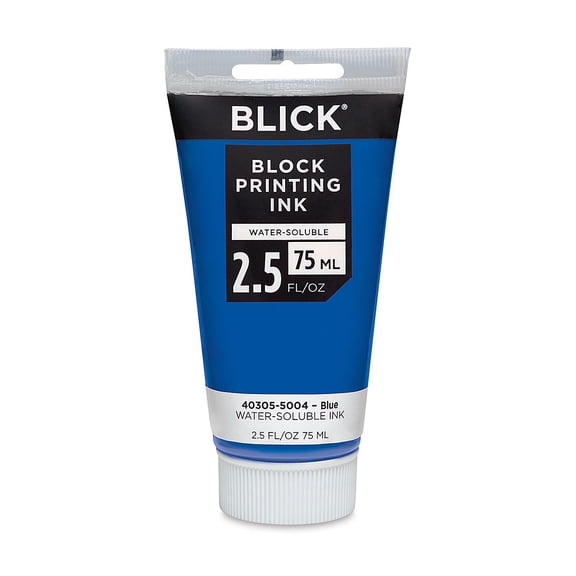 Blick Water-Soluble Block Printing Ink - Blue, 2.5 oz Tube