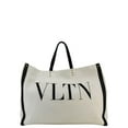 thumbnail image 1 of Pre-Owned VALENTINO GARAVANI VLTN Canvas Tote Bag White, 1 of 11